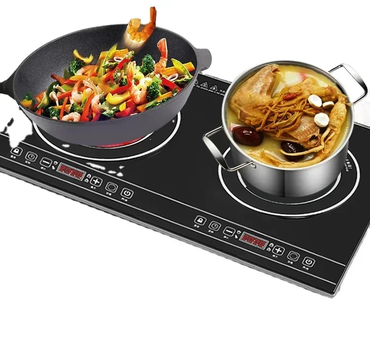 Induction Cooktop Portable - Portable Electric Double Stove 2000W+2000W Induction