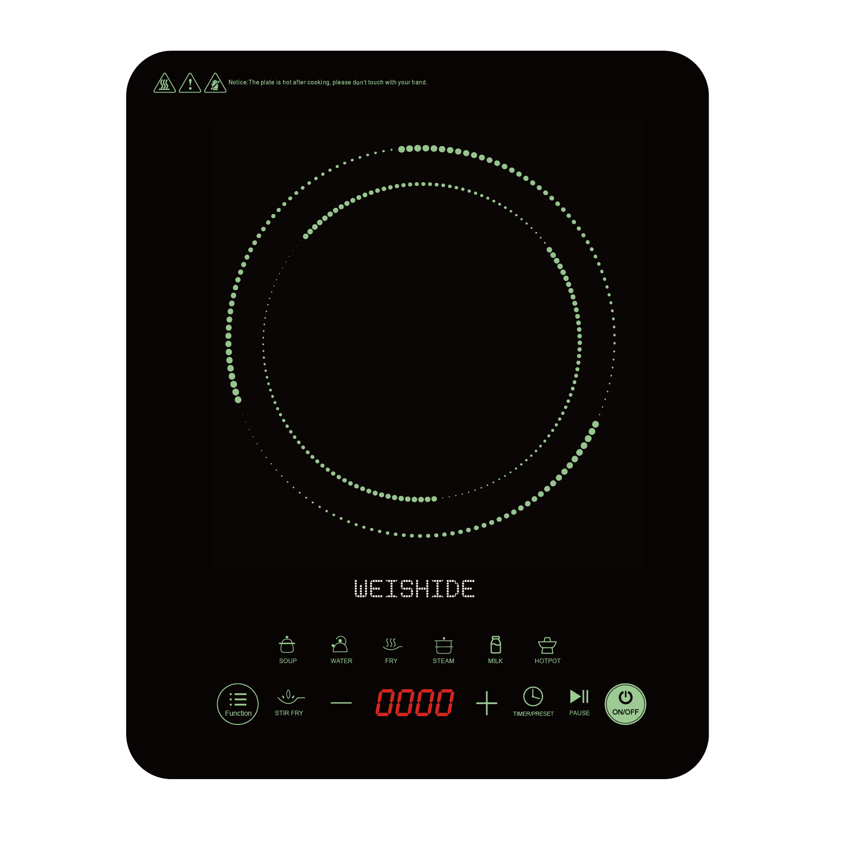 Induction Cooktop Portable - Multifunction Induction Cooker Ceramic 1200W-1800W Portable