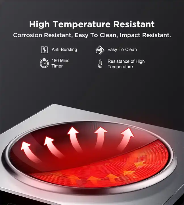 3500W Concave Flat Commercial  - Induction Cooktop Portable review and price